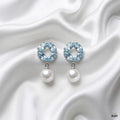Crystal Pearl Drop Stud