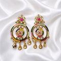 Multicolor Floral Chandbali Statement Earring