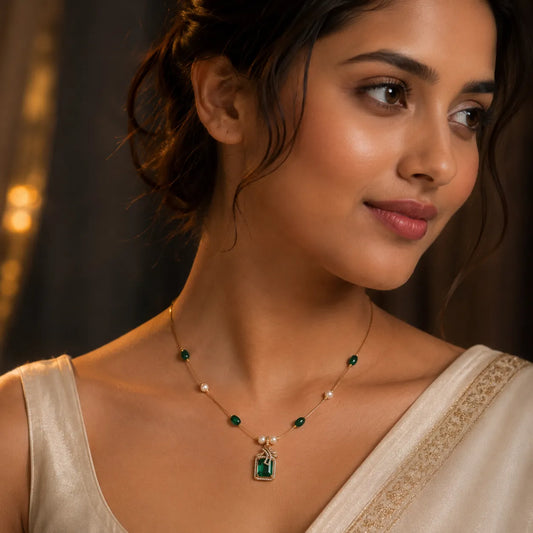 Royal Pearl Drop Pendant Necklace