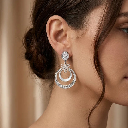 Crescent Mother-of-Pearl Earring