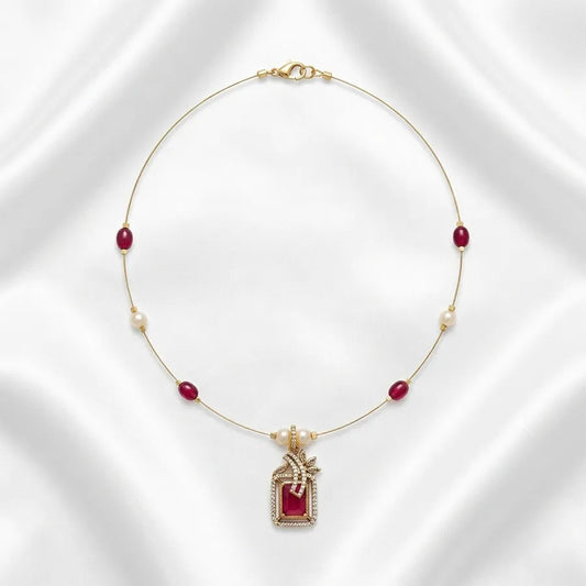 Royal Pearl Drop Pendant Necklace