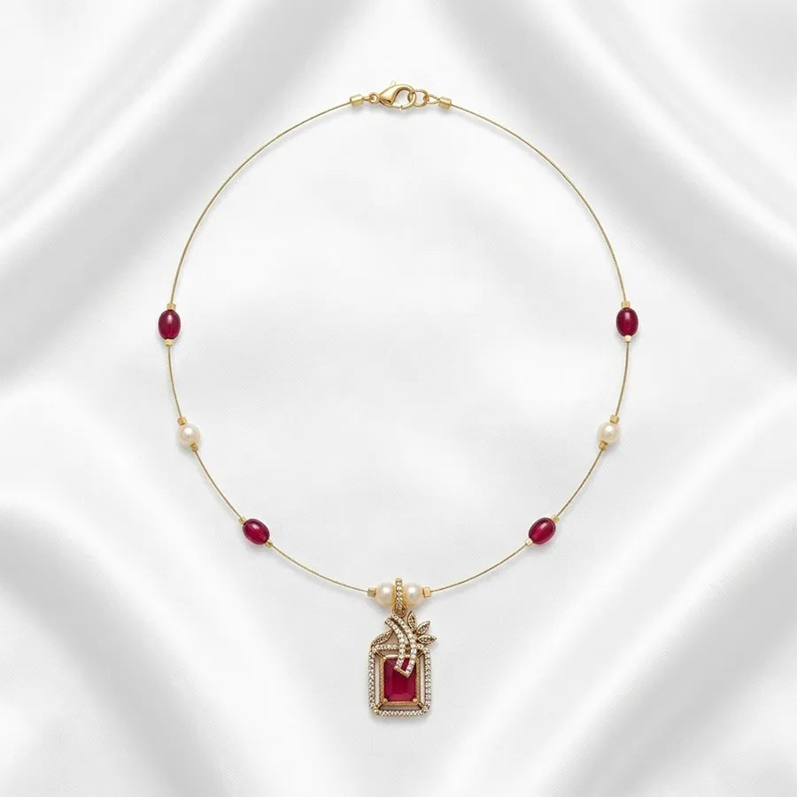 Royal Pearl Drop Pendant Necklace