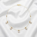 Diamond Floral Charm Invisible Chain