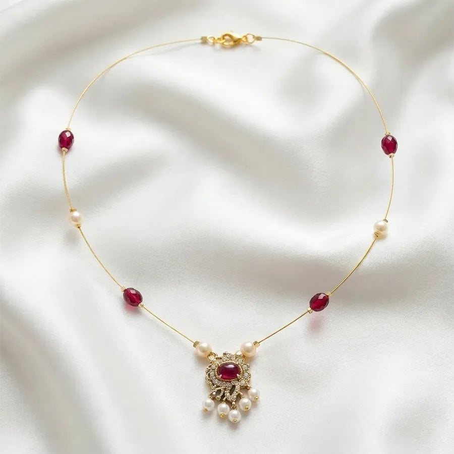 Pearl Pendant Invisible chain