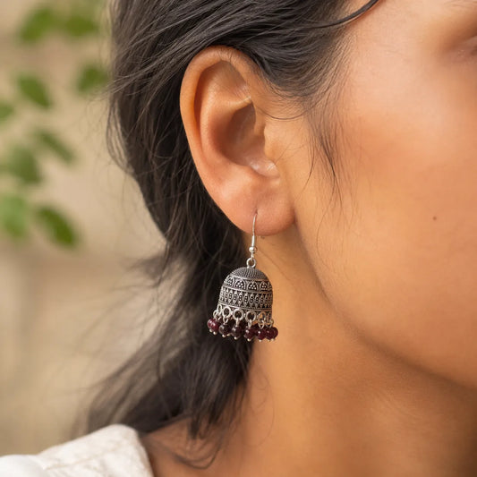 Heritage Oxidised Jhumka