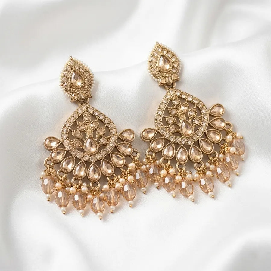 Royal Teardrop Crystal Earring
