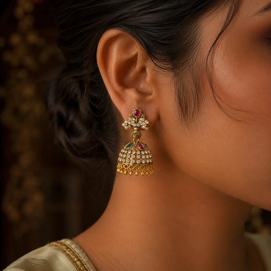 Kundan Dome Jhumka