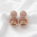 Rose Gold Pearl Drop Jhumka