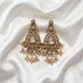 Vintage Champagne Crystal Chandbali