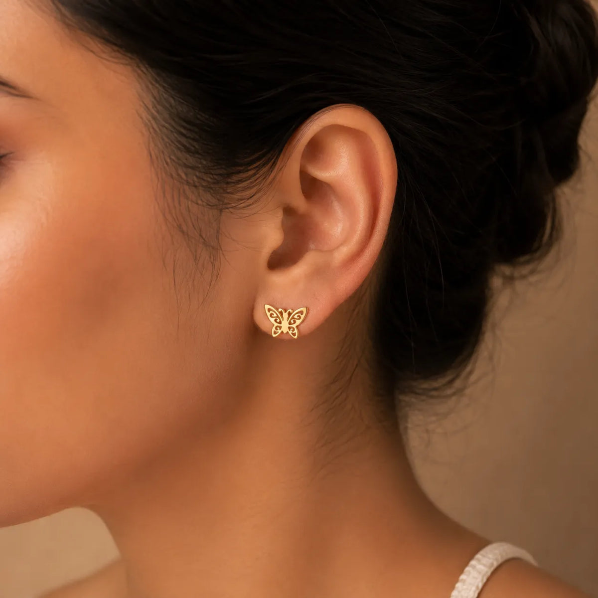 Filigree Butterfly Stud