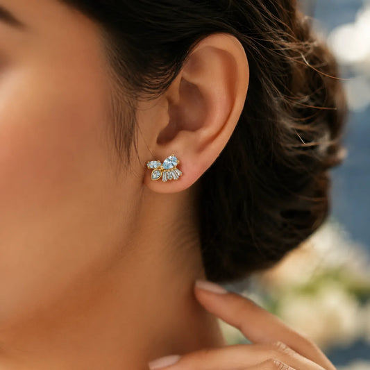 Crystal Fan Stud