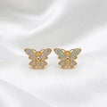 Crystal Pave Butterfly Stud