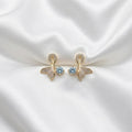 Crystal Ribbon Stud
