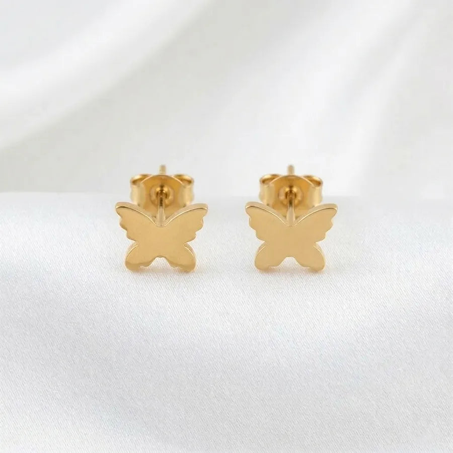 Mini Gold Butterfly Stud
