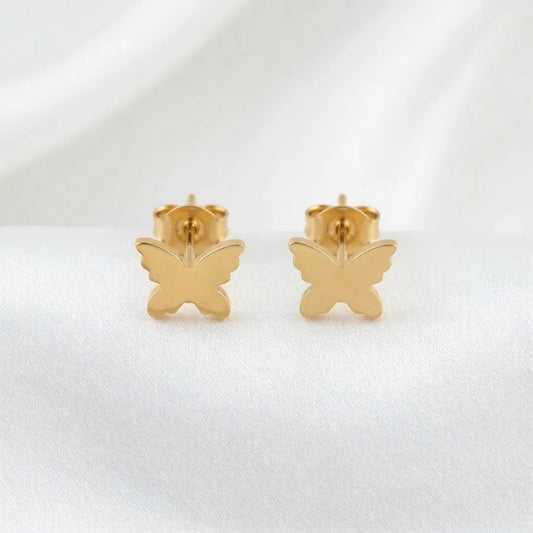 Mini Gold Butterfly Stud