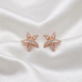 Floral Star Crystal Stud