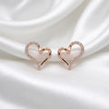 Sparkling Open Heart Stud