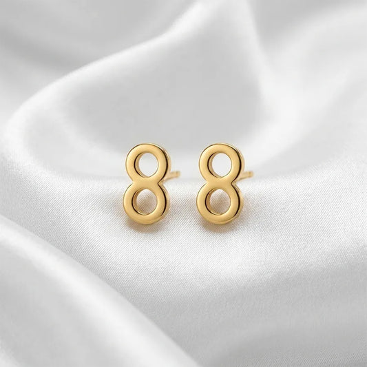 Infinity Eight Gold Stud