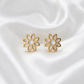 Floral Inlay Stud