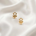 Minimalist Flower Outline Stud