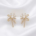 Pearl Bow Statement Earring