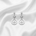 Modern Halo Crystal Drop Earring