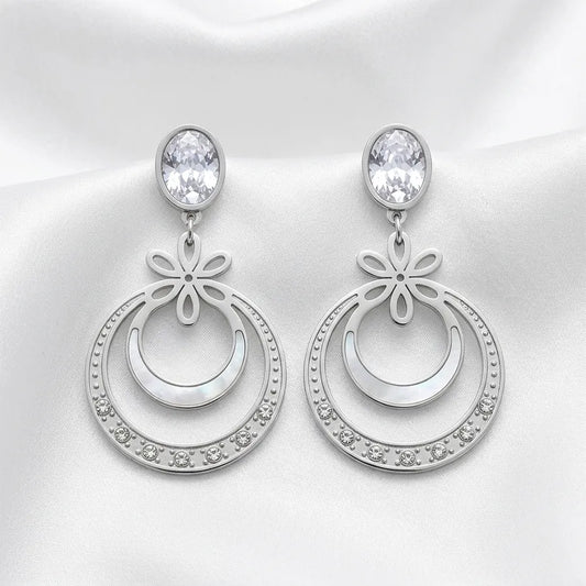 Crescent Mother-of-Pearl Earring
