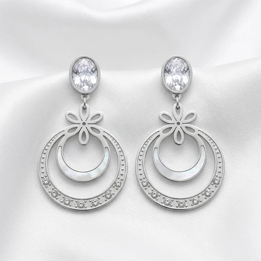 Crescent Mother-of-Pearl Earring