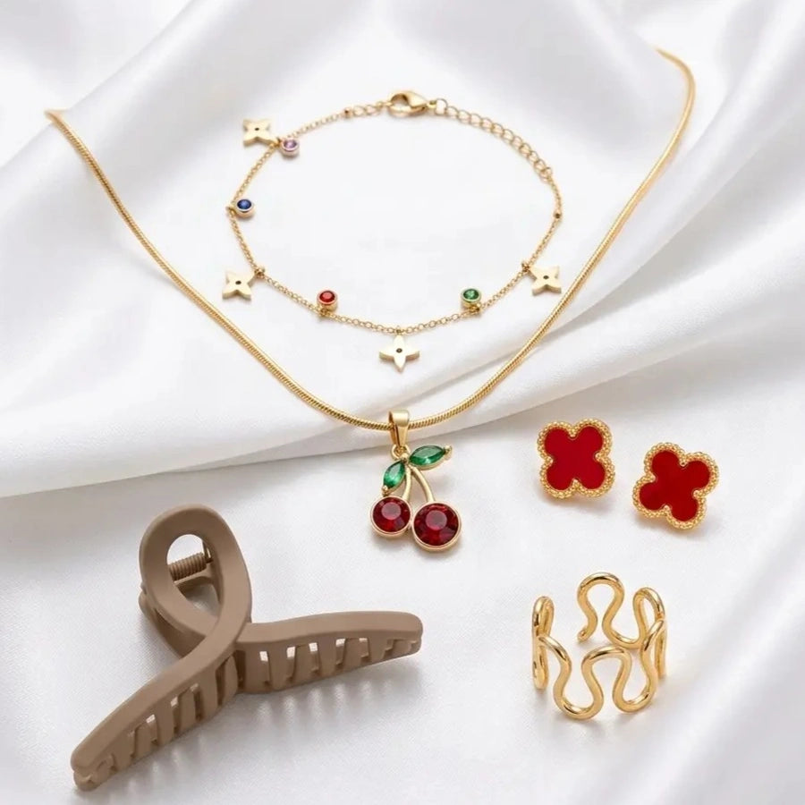 The Crimson Charm & Gilded Grace Luxe Set