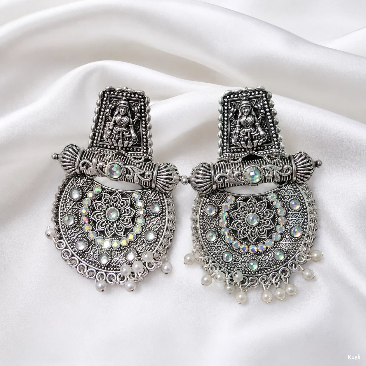 Lakshmi Oxidised Statement Earrings