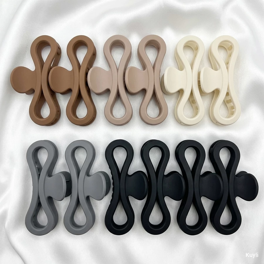 (199 Combo Pack)Matte Neutral Hair Claw Clip Set( Any 3 classic arch clips, Any 2 trendy star-shaped clips & Any 2 modern loop clamps)