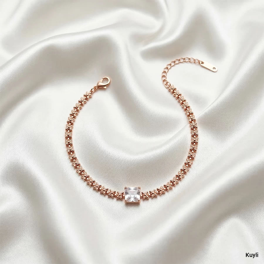 Rose Gold Princess Crystal Bracelet