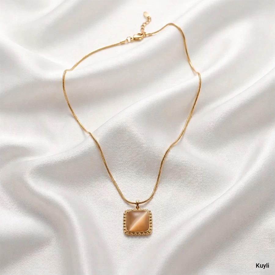 Peach Rectangular Pendant