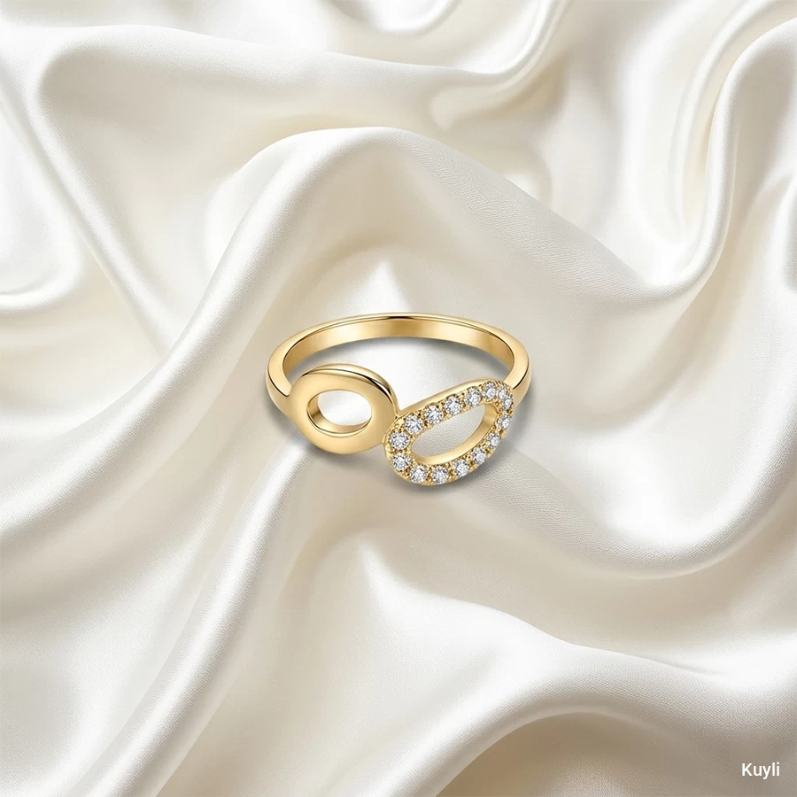 Golden Infinity Sparkle Ring