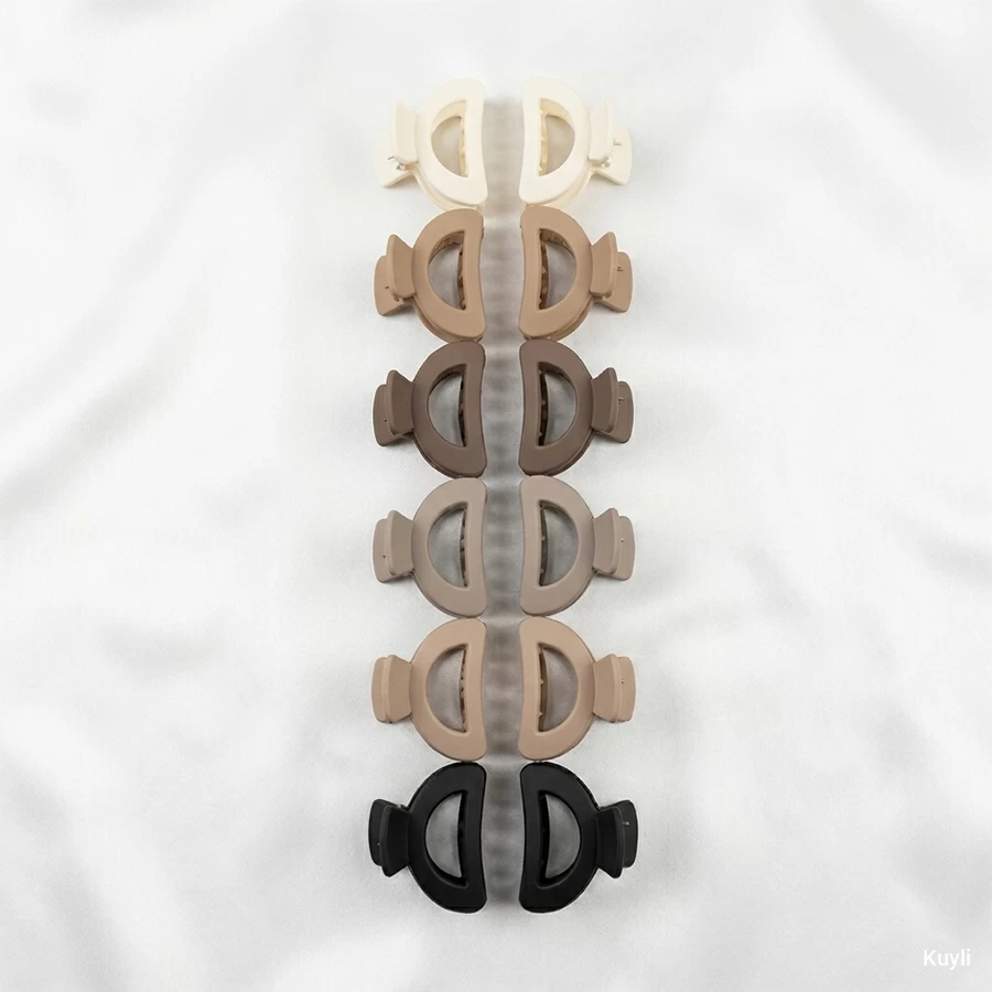 (199 Combo Pack)Matte Neutral Hair Claw Clip Set( Any 3 classic arch clips, Any 2 trendy star-shaped clips & Any 2 modern loop clamps)