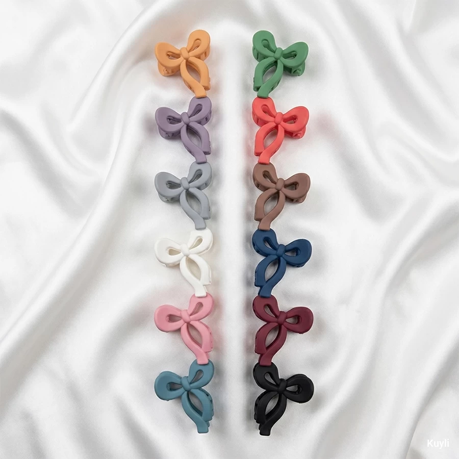 Kuyli Soft Bow Hair Claw – Mini Matte Edition– ₹9/pc [ Any 1]